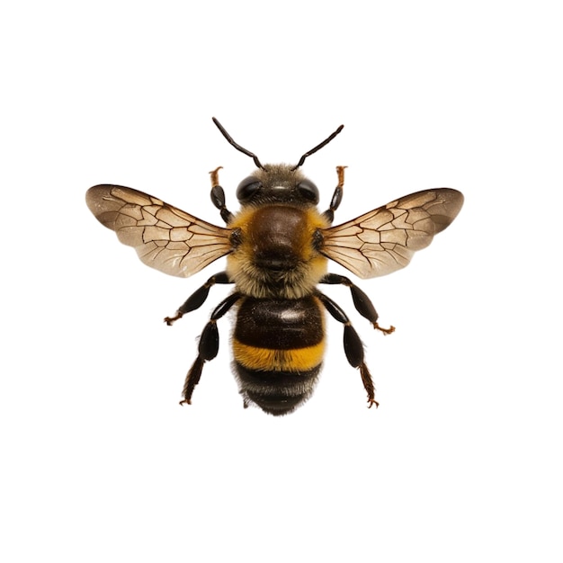 Bee collecting pollen from flower