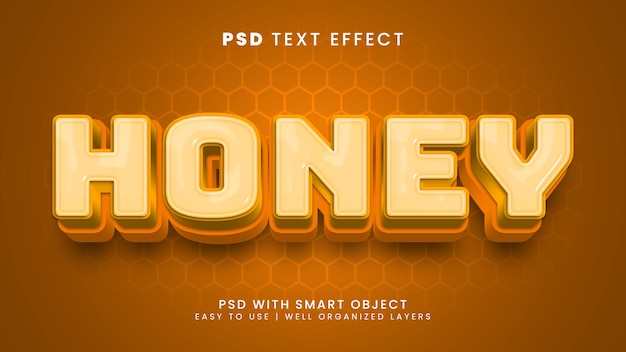 Bee editable text effect honey and beehive text style