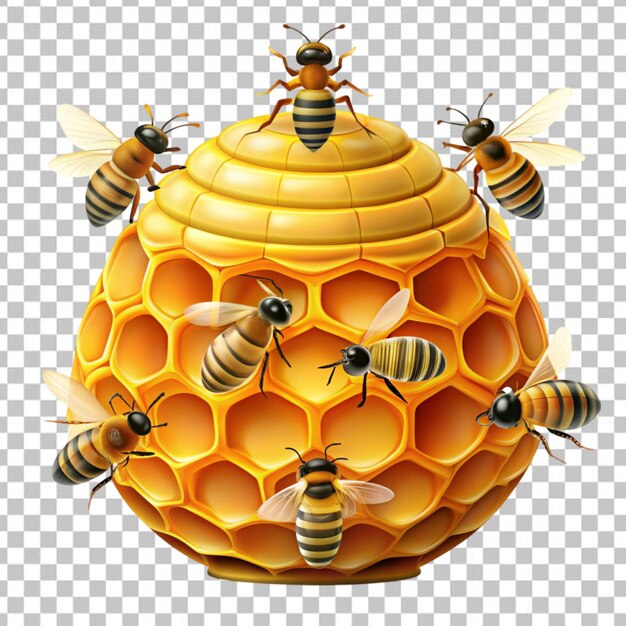 PSD bee hive concept illustration