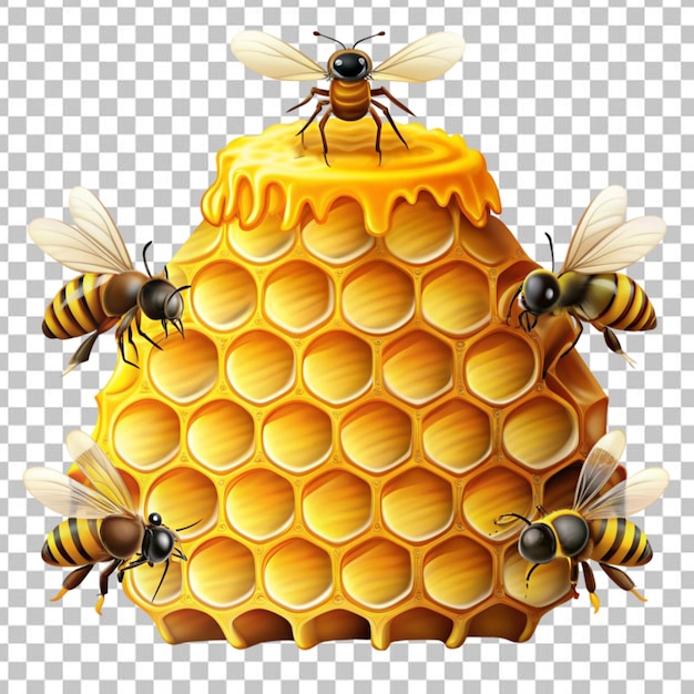 PSD bee hive concept illustration