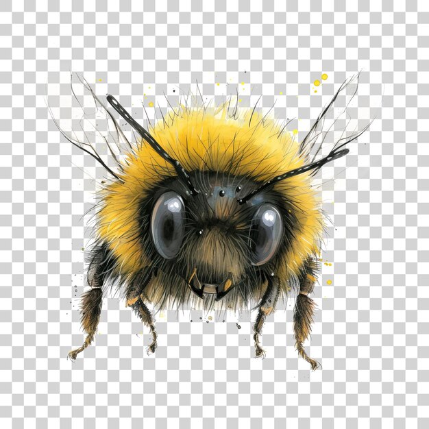 PSD bee isolated on transparent background png