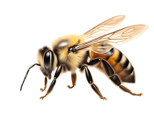 PSD bee isolated on transparent background