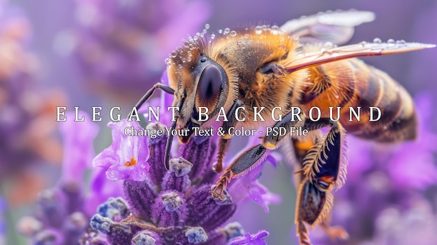 Bee on Lavender Flower