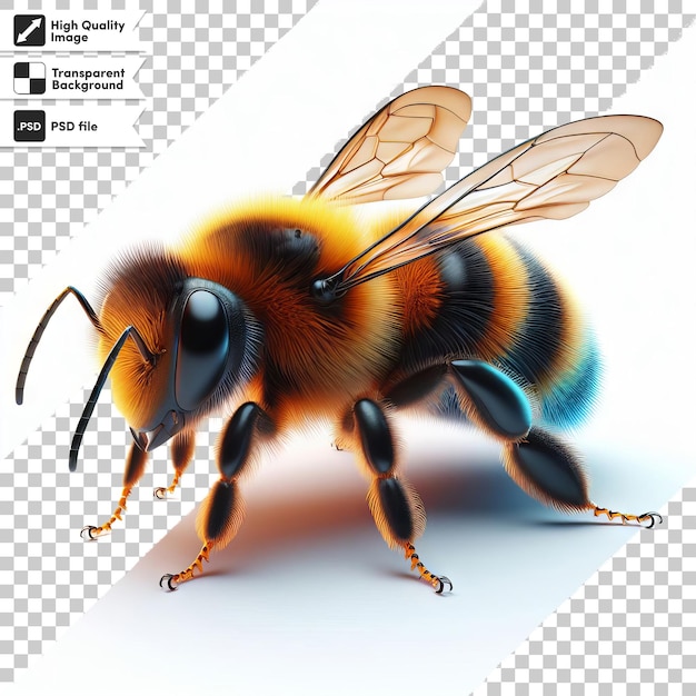 a bee with a picture of a bee on it