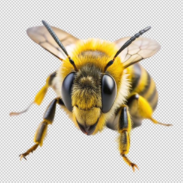 A bee on a yellow flower