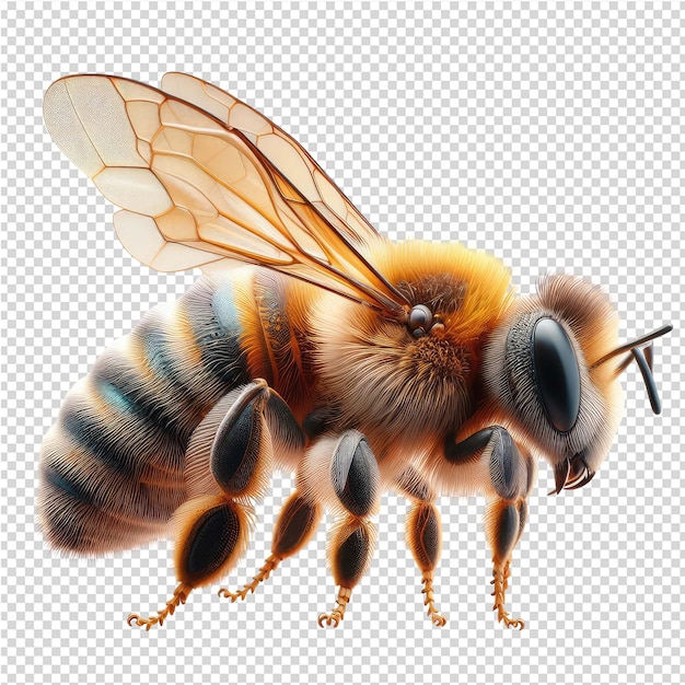 Beeautiful Isolated Bee Bring Natures Pollinator