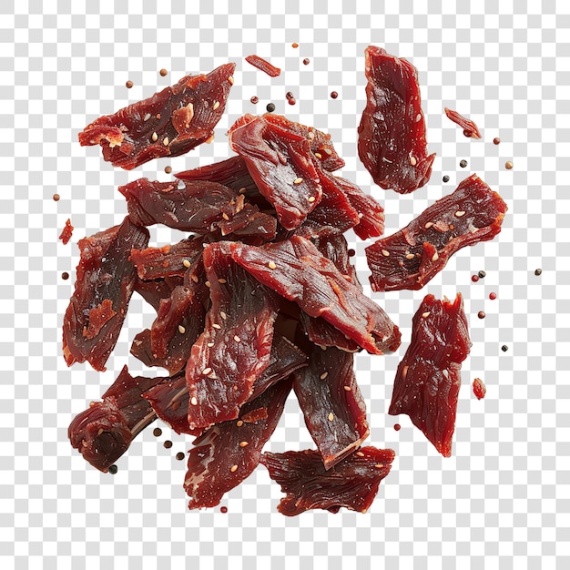 PSD beef jerky food realisticisolated on a transparent background