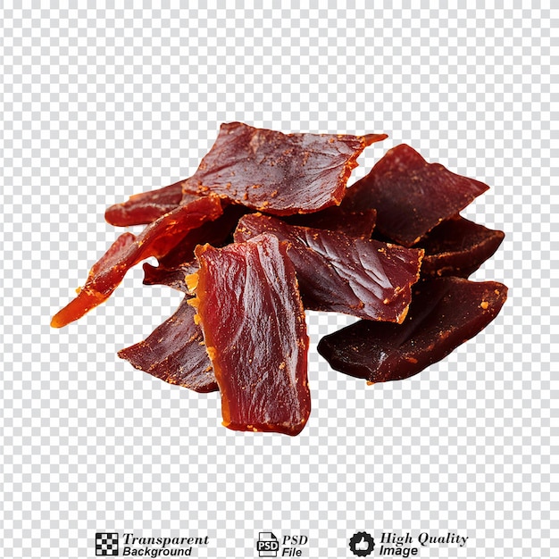 Beef jerky isolated on transparent background