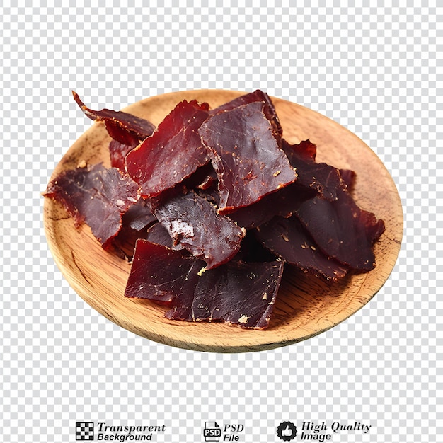 Beef jerky isolated on transparent background