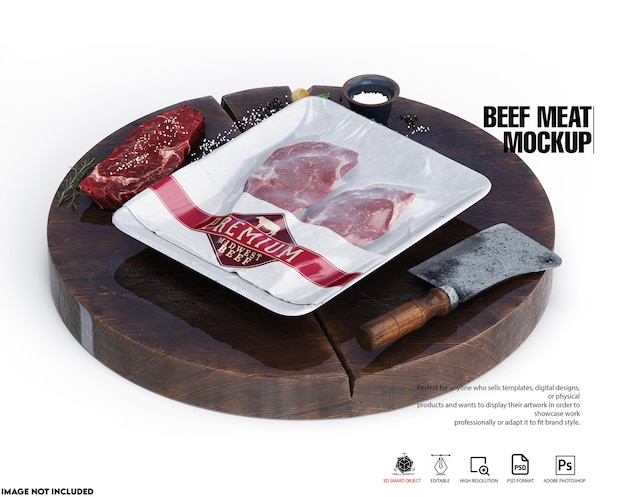 Beef meat mockup