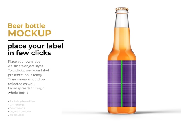 Beer bottle mockup design