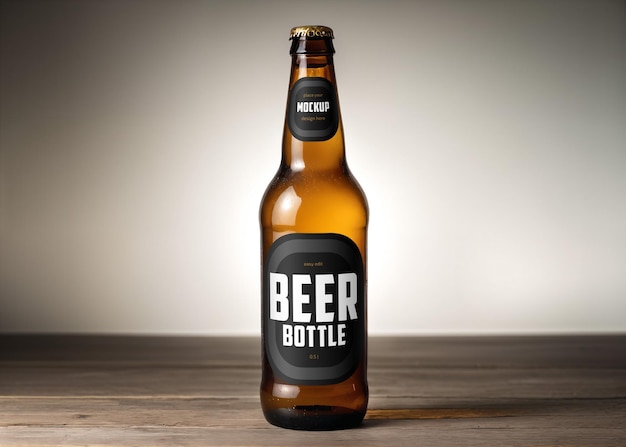 PSD beer bottle mockup psd template