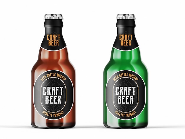 PSD beer bottle mockup template