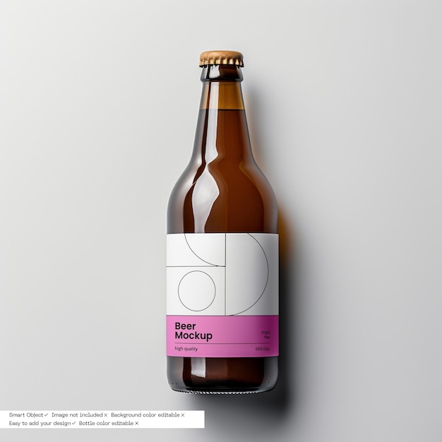 PSD beer bottle mockup