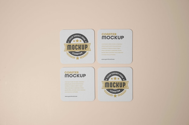 Beer coaster mockup design