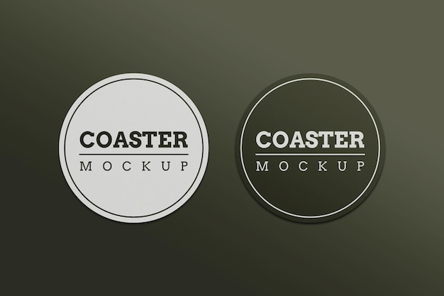 PSD beer coaster mockup design