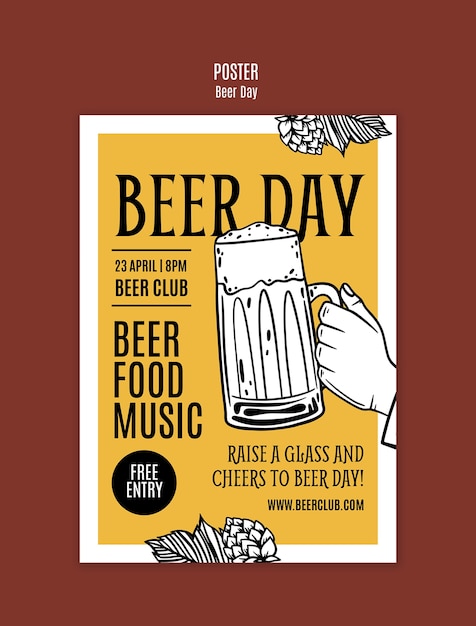 PSD beer day template design