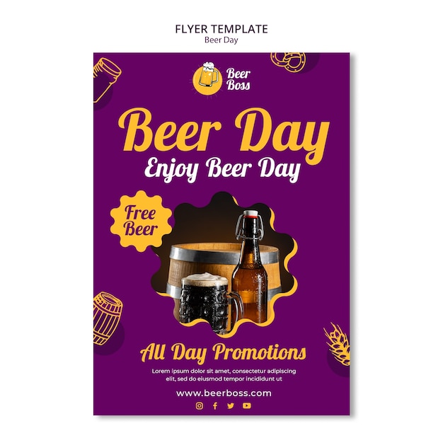 PSD beer day template design