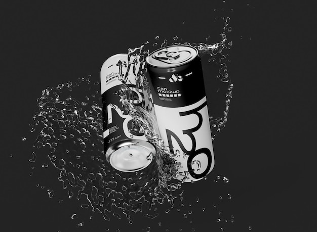 PSD beer or soda can mockup