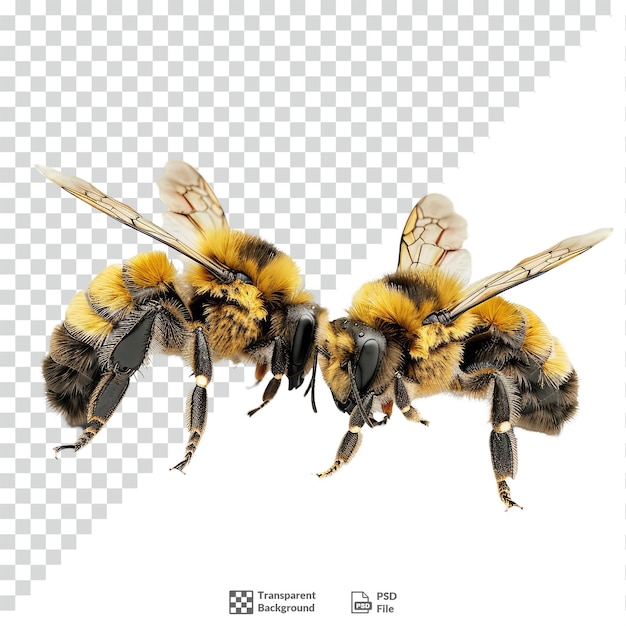 PSD bees transparent background