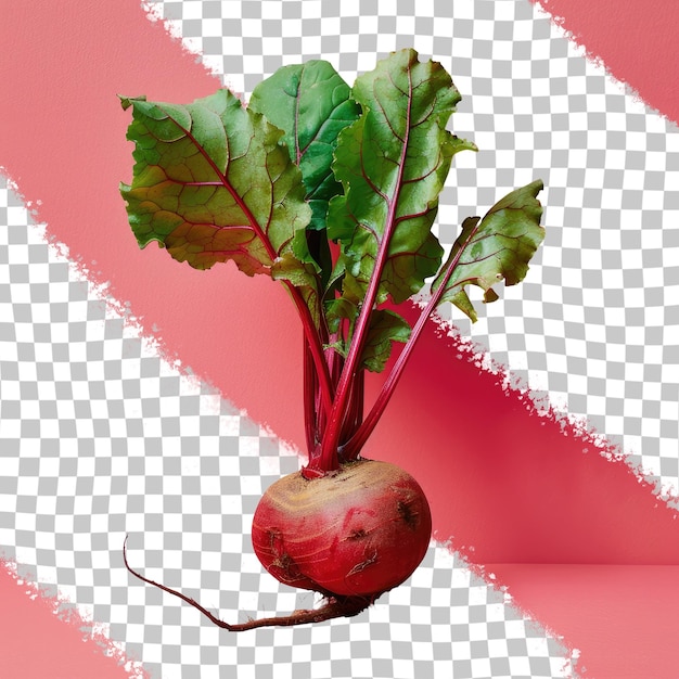 PSD a beet that has a leaf on it