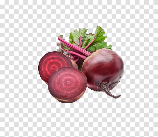 a beet with a circle on it and a picture of a beet