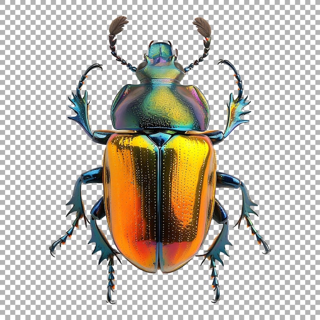 PSD beetle on transparent background ai generated