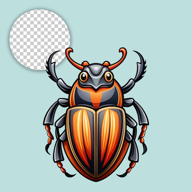 PSD beetle on transparent background