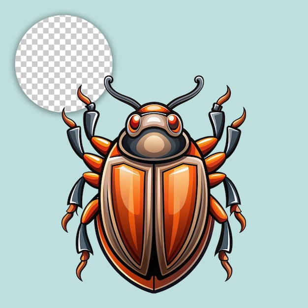 Beetle on transparent background