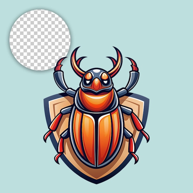 Beetle on transparent background