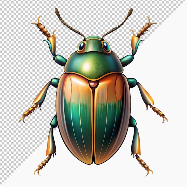 Beetle on transparent background