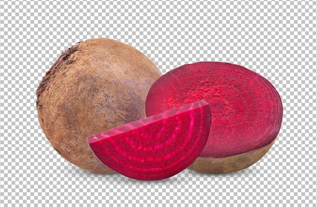 Beetroot isolated on alpha layer