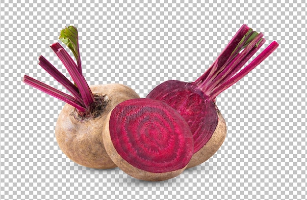 Beetroot isolated on alpha layer