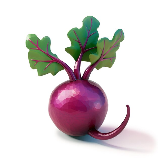 PSD beetroot isolated on transparent background 3d render illustration