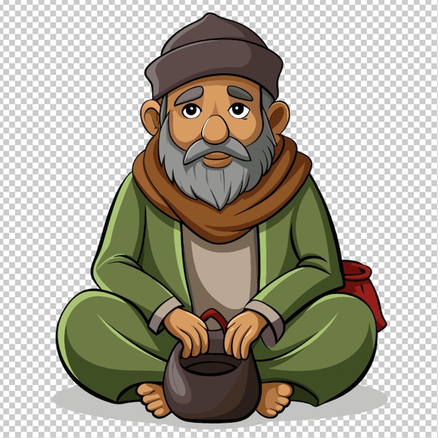 PSD beggar transparent background