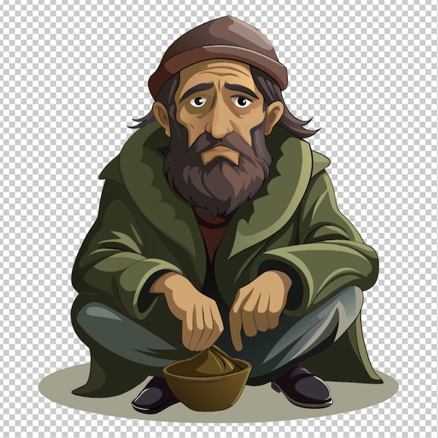 PSD beggar transparent background