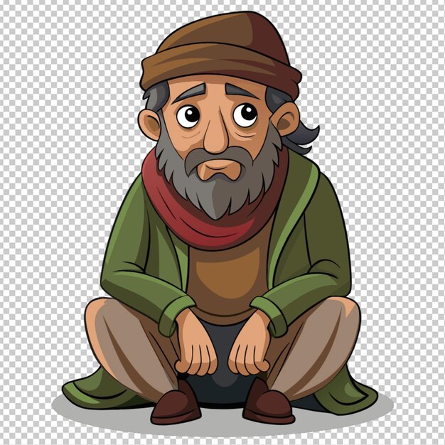 PSD beggar transparent background