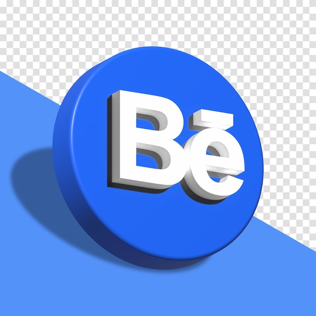 Behance apps logo in big style 3d design asset isolated Behance application icon Behance icon 3d