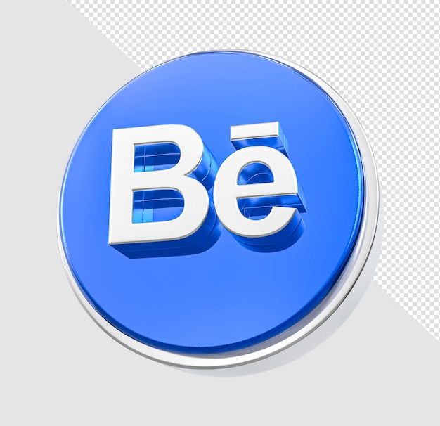 behance icon 3d rendering isolated