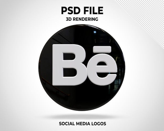 Behance logo 3D Social Media