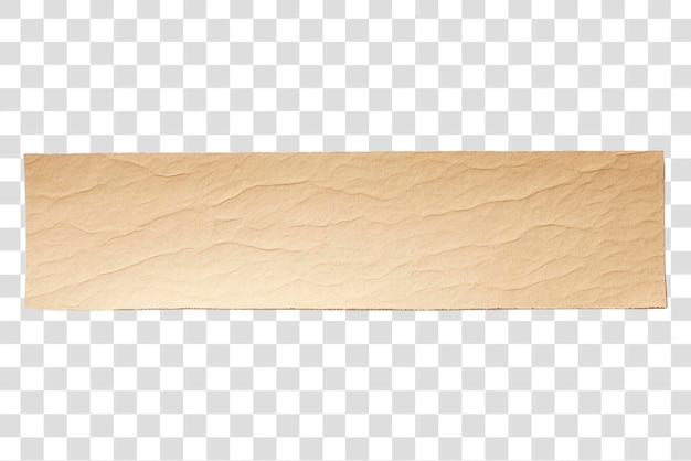 Beige adhesive strip paper wood white background