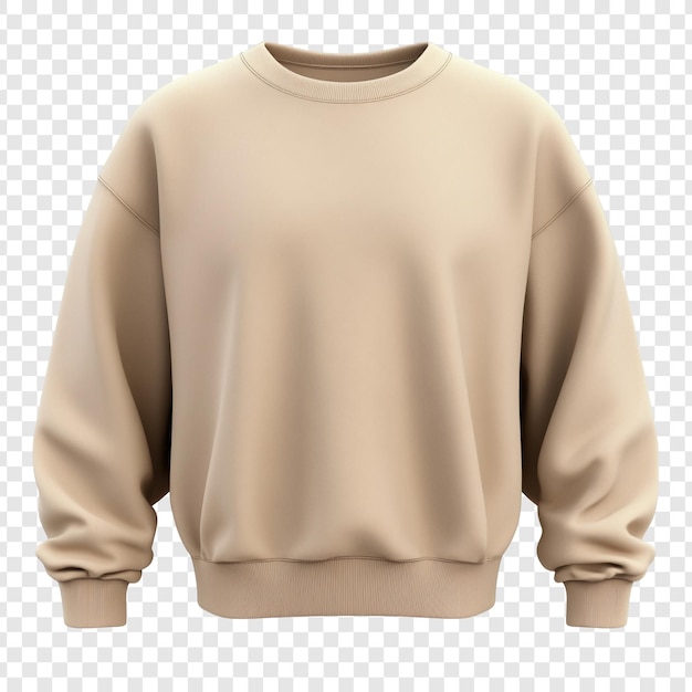 PSD beige crewneck sweatshirt mockup