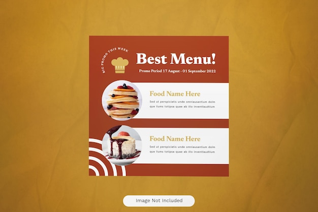 Beige Flat Design Food Promo Instagram Post 02