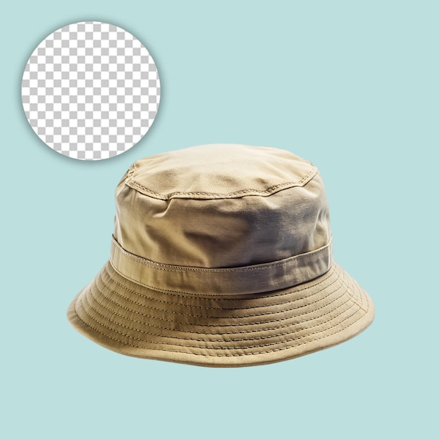 PSD beige hat isolated on transparent background