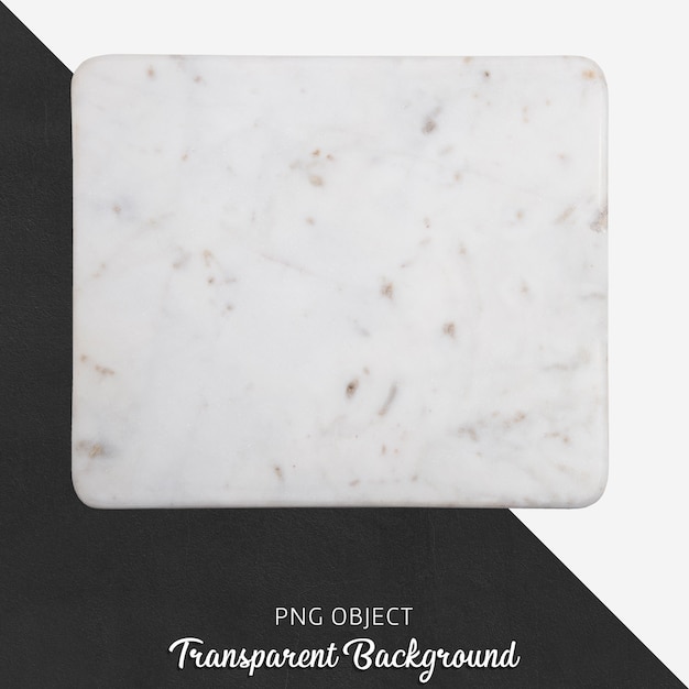 Beige patterned marble serving plate on transparent background