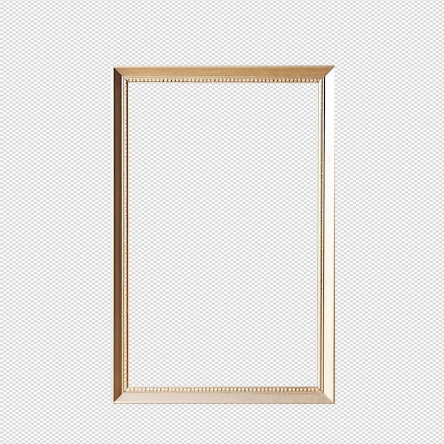 PSD beige wooden frame without background