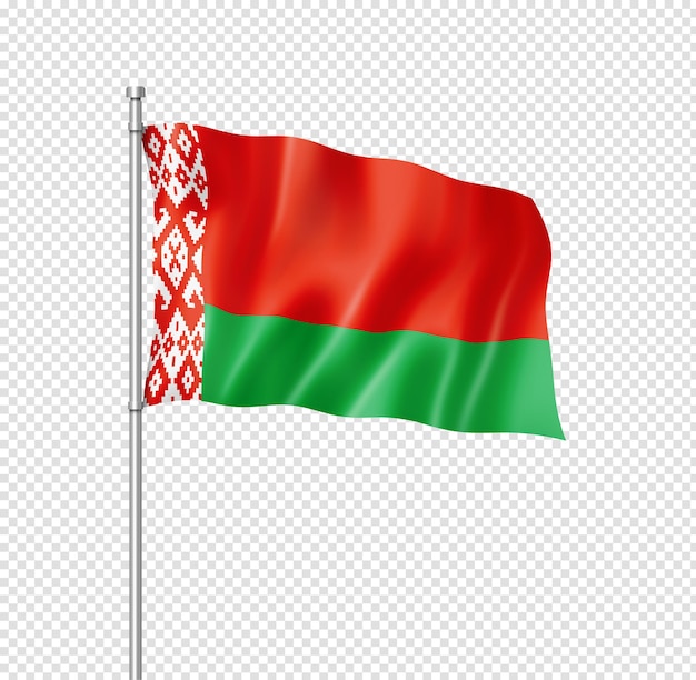 PSD belarus flag isolated on white