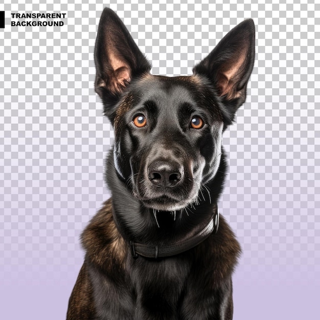 Belgian dog on transparent background