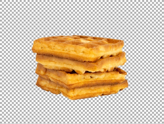 Belgian waffles isolated