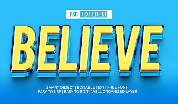 Believe Text Style Effect